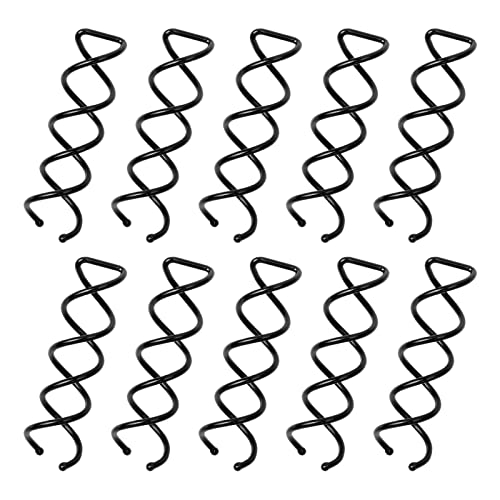 Spiral Twist Hair Pins 10-Pack - Non-Scratch Corkscrew Bun Pins for Updos
