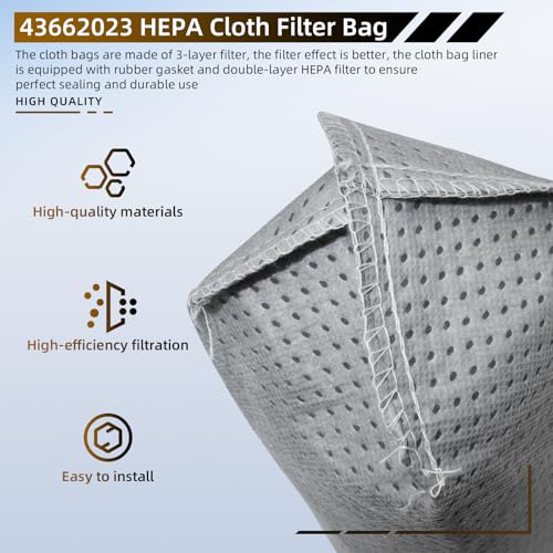 HEPA Filter Bags for Hoover Porta Power - 2 Pack Replacement