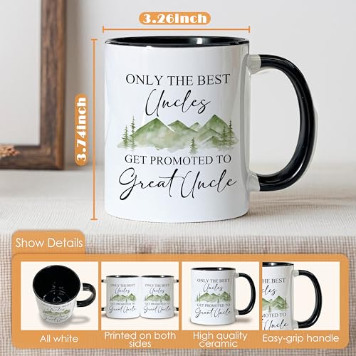 Great Uncle Coffee Mug 11oz - Tea Cup Gifts for Father's Day & Baby Announcement - Variation of Great Uncle
