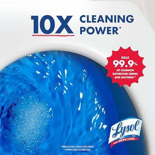 Lysol Toilet Bowl Cleaner Clinging Gel, 24 oz, 2 Pack - Disinfecting & Deodorizing