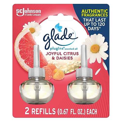 Glade PlugIns Scented Oil Refills, Joyful Citrus & Daisies, 2 Pack