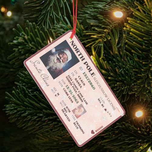 Santa's Lost Driver License Ornament - Funny Christmas Decor