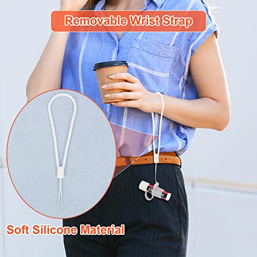 Silicone Chapstick Holder Keychain with Cap Cover & Wrist Lanyard