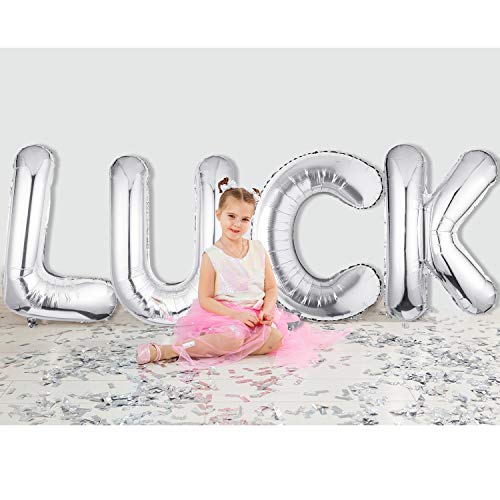 40 Inch Silver Letter Balloons Aluminum Foil Hanging Party Decor