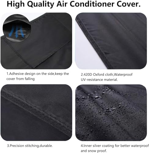 Aozzy Heavy Duty AC Cover for Outside Units, 24x24x30, Waterproof 420D