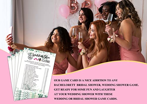 Gihyan Wedding Shoe Game Cards - Tropical Bridal Shower Set