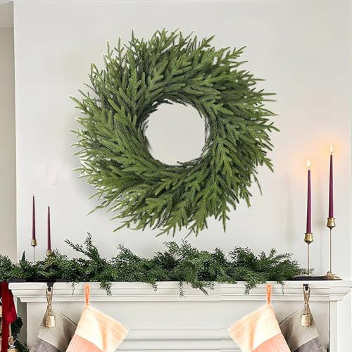 26-Inch Artificial Christmas Wreath for Front Door and Indoor Decor