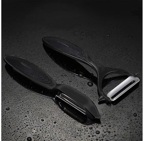 Marouom Premium Vegetable Peeler Set - Black Ergonomic Handle, 2PCS