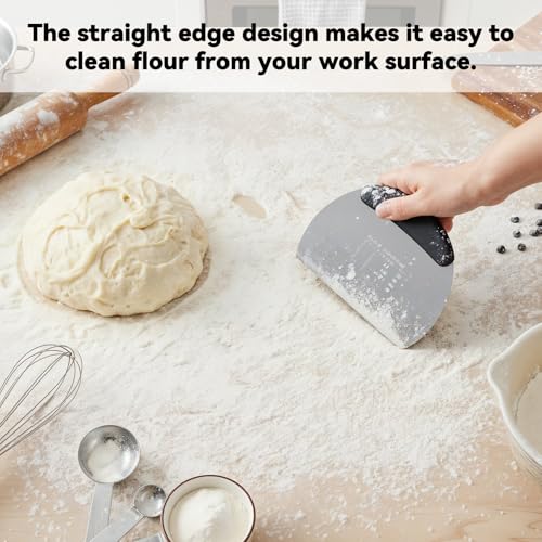 Premium Stainless Steel Dough Scraper with Grip Handle