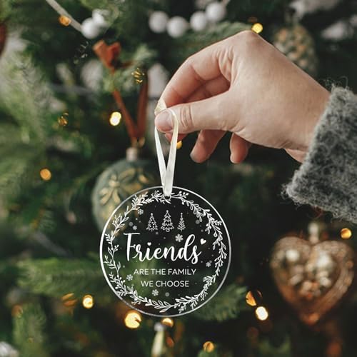 Best Friend Acrylic Christmas Ornament - Friendship Holiday Keepsake Gift