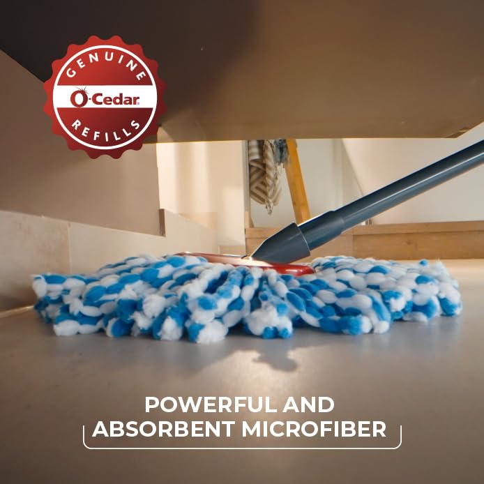 O-Cedar RinseClean Spin Mop Microfiber Refill 12-Pack