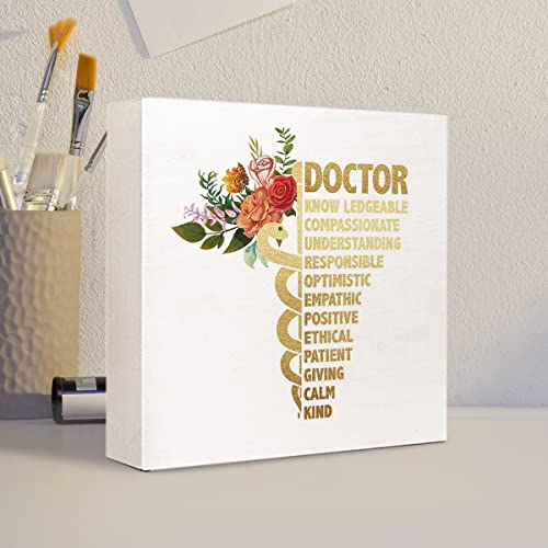 Doctor Office Wood Block Sign - Inspirational Desk Decor Gift
