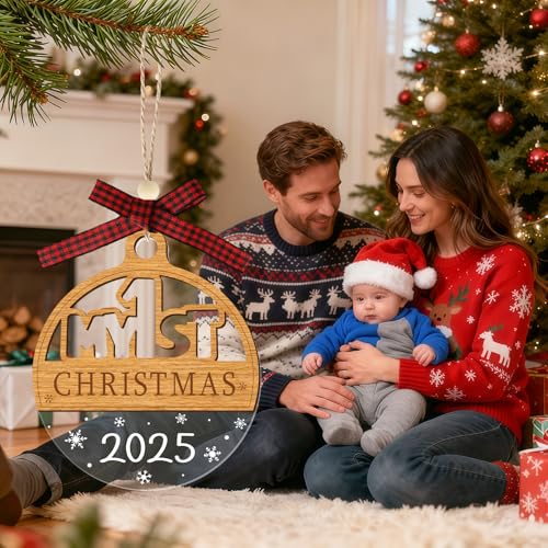 Personalized Baby's First Christmas Ornament 2025 - Keepsake Decoration