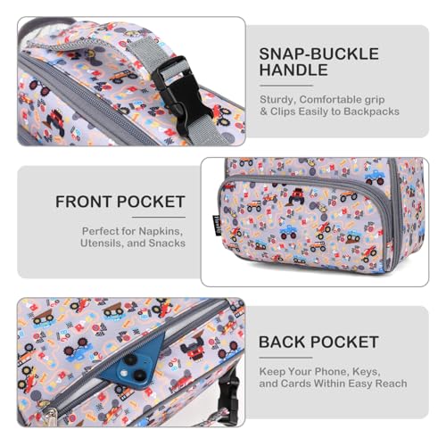 FlowFly Insulated Kids Lunch Box - Durable Meal Tote for School