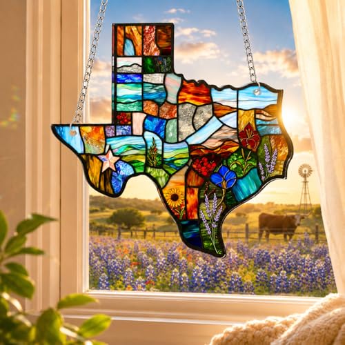 Centoleo Texas Suncatcher Ornament for Window Decor - Texas Gifts for Women