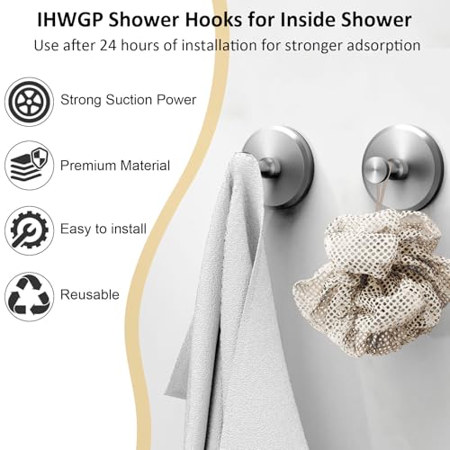 Suction Cup Wreath Hanger - No Drill Hooks for Doors & Windows, 2PCS