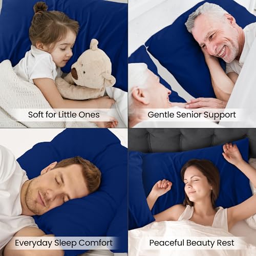 Royal Blue Pillow Cases Set of 4 - Ultra Soft Microfiber Covers