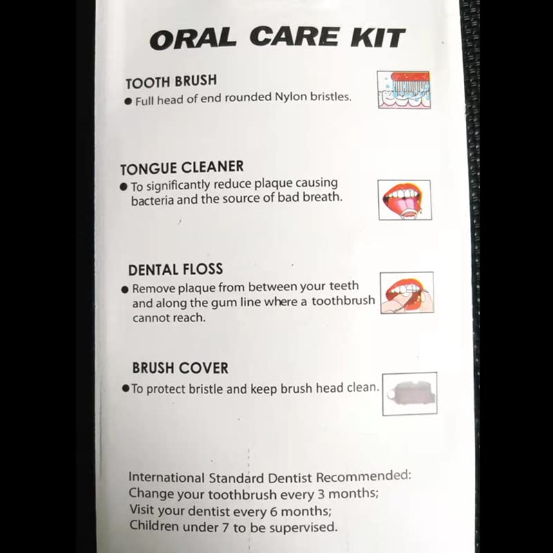 Sowsmile Oral Care Kit Teeth Cleaning Set with Toothbrush Flosser and Tongue Scraper 3-Piece