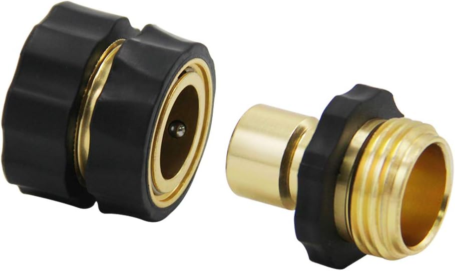 Twinkle Star Quick Connect Garden Hose Fittings - Male & Female Adapter Set (4 Pieces)