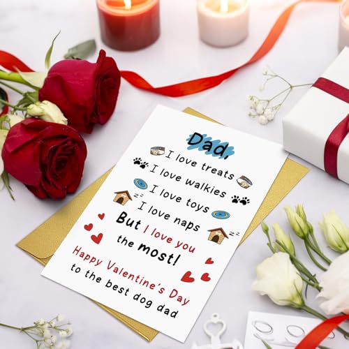 Funny Dog Dad Valentine's Day Card - Cute Gift from Dogs
