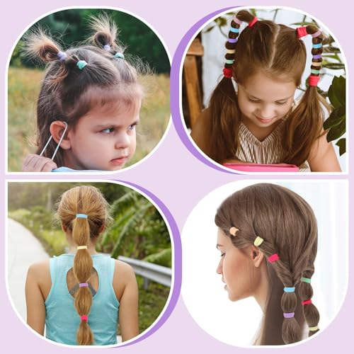 obeoby 150 Pack Soft Seamless Hair Bands and Ponytail Holders 0.8 in