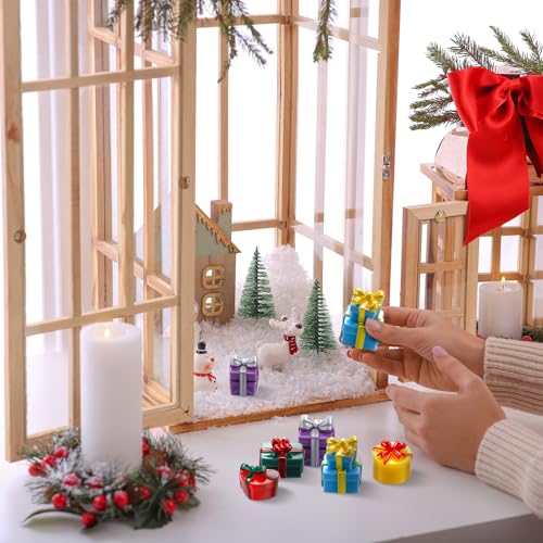 Bucherry 50 Pcs Miniature Christmas Gift Boxes - Cute Decor