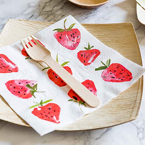 Strawberry Design 3-Ply Luncheon Napkins - 20 Pack