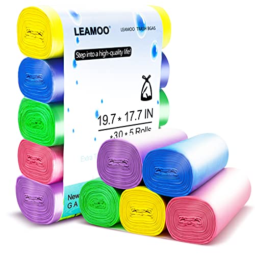 4 Gallon Colorful Small Trash Bags - 150 Count by Leamoo