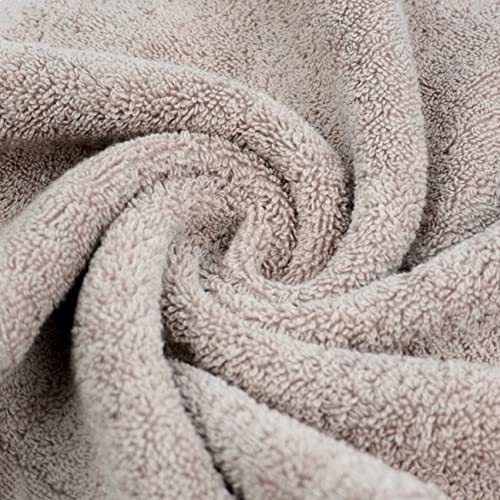 Cleanbear 100% Cotton Hand Towels - Ultra Soft & Absorbent, Khaki, Set of 2