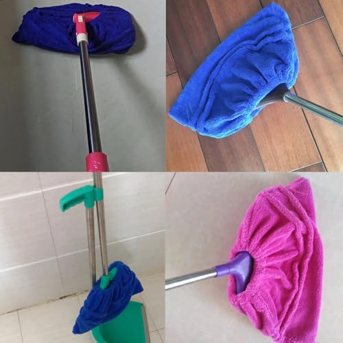 Reusable Microfiber Broom Pads for Baseboard Cleaning - 2 Pack