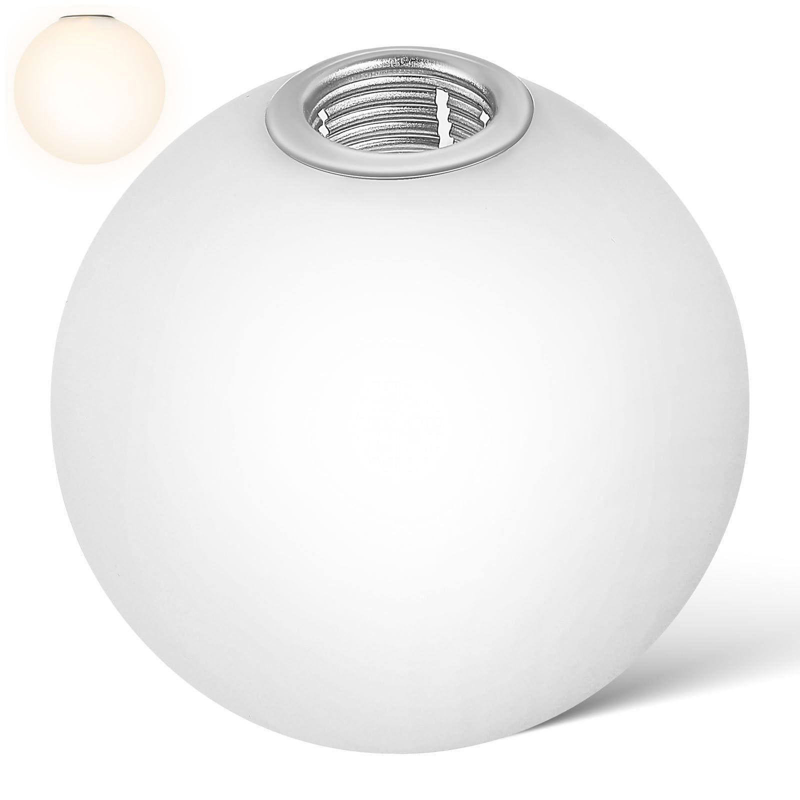 DOITOOL Frosted Glass Globe Lamp Shade for G9 Light Fixtures,Glass Ball Lamp Shades Modern Lamp Shade Replacement for Pendant Light Chandelier