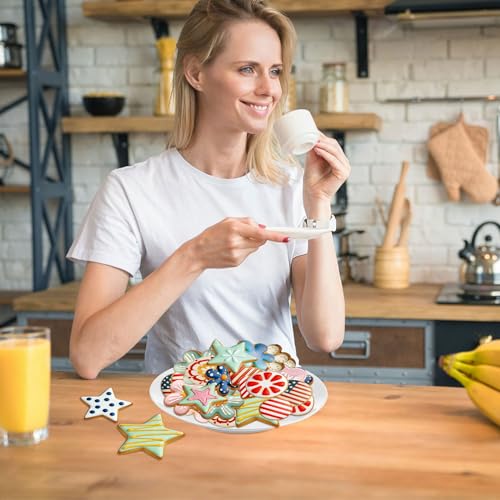 20-Piece Stainless Steel Cookie Cutters Set - Star, Heart, Flower Shapes