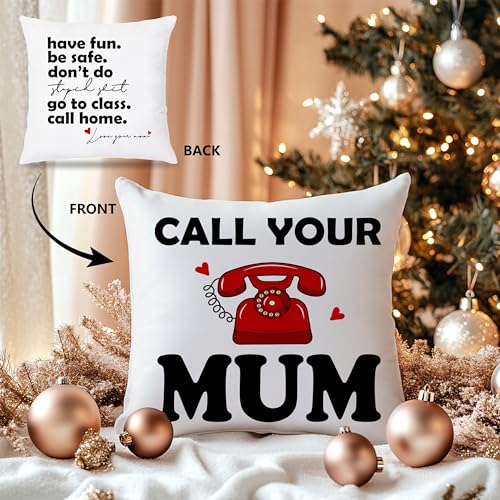LUKIPOM Funny Mom Pillow Cover 18x18 | Double-Sided Flannel Decor