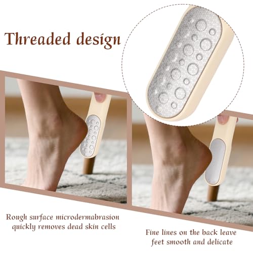 Fukaisu Double-Sided Stainless Steel Foot File & Crevice Brush Pedicure Tool