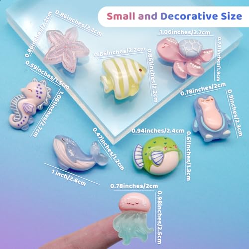 8 Cute Ocean Animal Fridge Magnets - Colorful Decorative Set