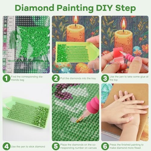 NAIMOER Easter Diamond Art Kit 5D Easter Egg Gem Painting 12x16 Inch