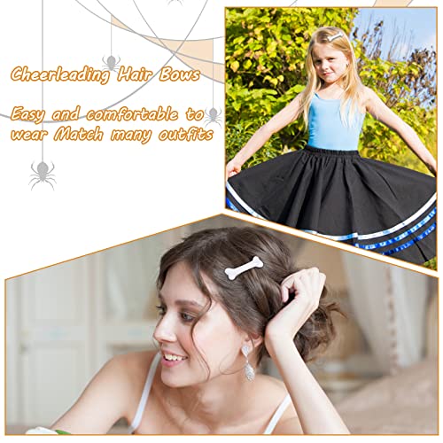 WLLHYF 4-Piece Bone Hair Clips White Plastic Skeleton Hairpins for Cosplay