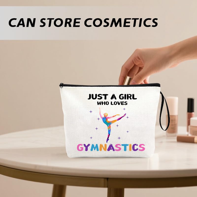 Gymnastics Makeup Bag Toiletry Travel Pouch for Women and Girls