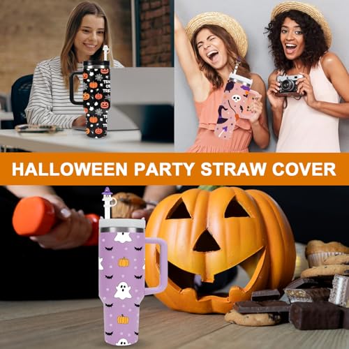 Christmas Halloween Straw Cover Cap Set for Stanley 30 & 40oz - Jack Variation