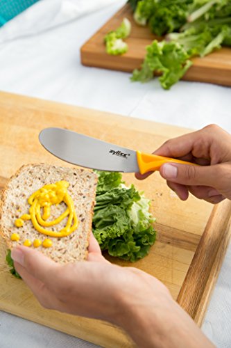 Zyliss Orange 4-Inch Sandwich Knife & Condiment Spreader - Butter & Cream Cheese Tool
