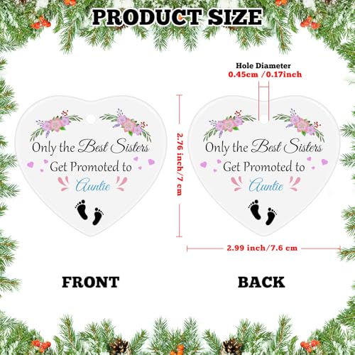 Promoted to Aunt Christmas Ornament - New Auntie Gift