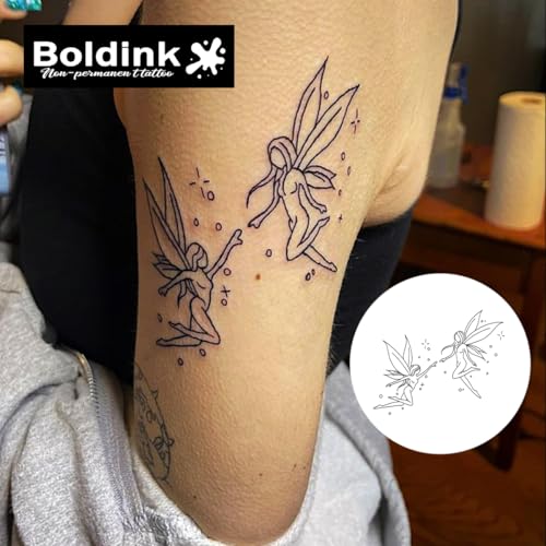 Boldink Butterfly Fairy Semi Permanent Tattoo Waterproof Realistic Fake