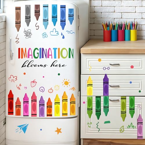 Colorful Crayon Window Clings - Back to School Decor