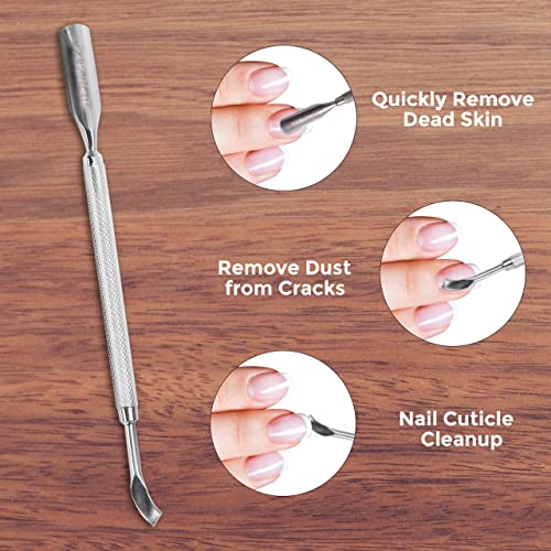 P2P Nails Cuticle Pusher and Trimmer - Stainless Steel Gel Polish Remover