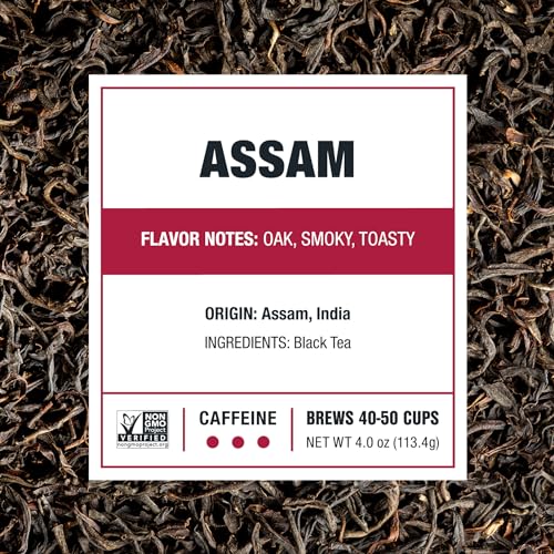 Tiesta Tea Assam Black Tea - Premium Loose Leaf in Reusable Tin, 50 Cups