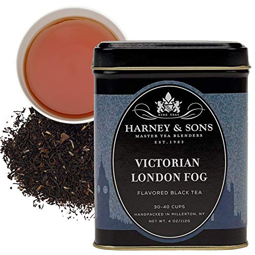 Harney & Sons Victorian London Fog Loose Leaf Tea Tin - 4 oz, Black & Oolong Blend with Bergamot, Lavender & Vanilla - Pack of 1