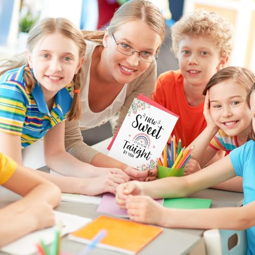 Teacher Appreciation Cards 6 Pack - Thank You Greeting Cards with Envelopes