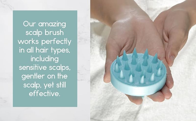 BeNat Hair Scalp Massager & Shampoo Brush with Soft Silicone Bristles
