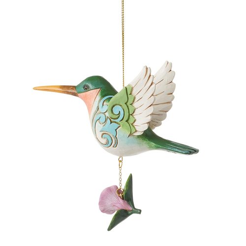 Enesco Jim Shore Heartwood Creek Nature's Meadow Hummingbird Hanging Ornament, 3.98 Inch, Multicolor