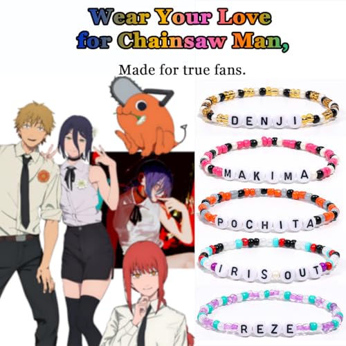 Chainsaw Man Reze Arc Cosplay Bracelets | Denji & Pochita Accessories